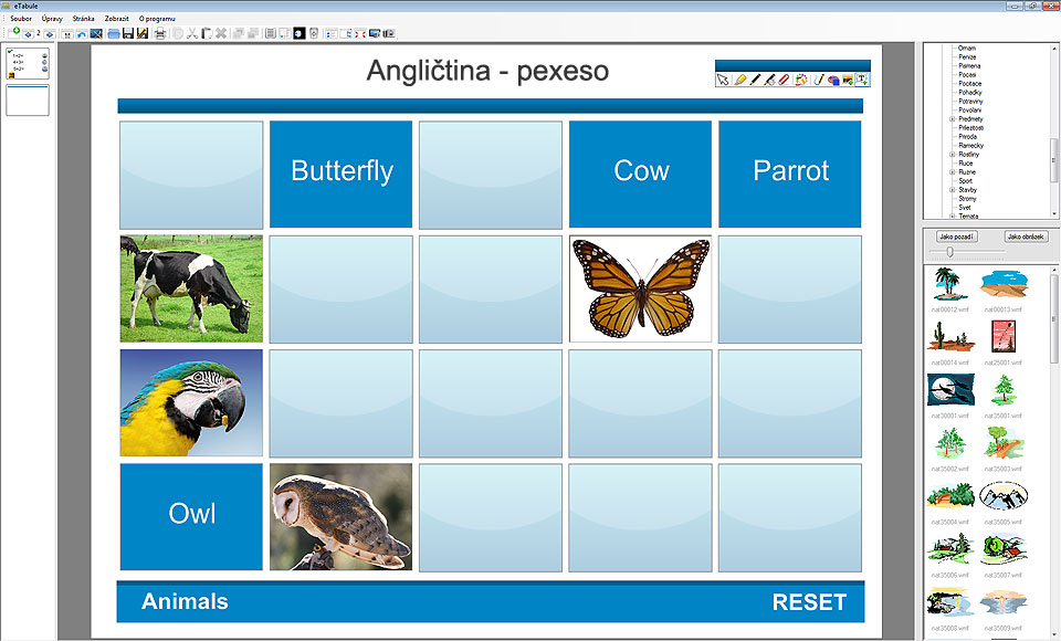 Interaktivní tabule a program eTabule